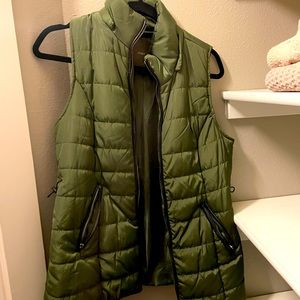 Green puffer vest. From Maurice’s. Size medium